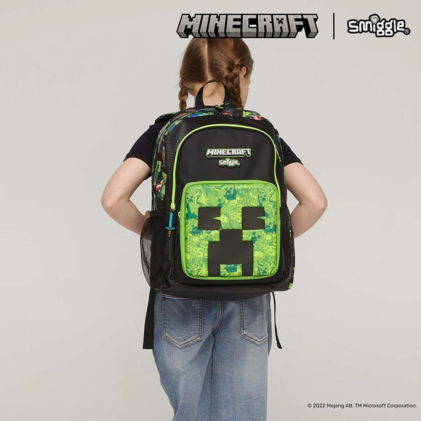 Description Picture 3 of itemAustralia Smiggle Minecraft Co branded Backpack Primary School and Children's Backpack Start of School Gift