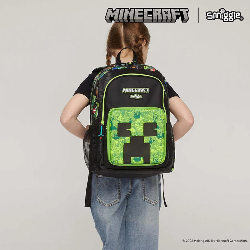 Description Picture 3 of itemAustralia Smiggle Minecraft Co branded Backpack Primary School and Children's Backpack Start of School Gift