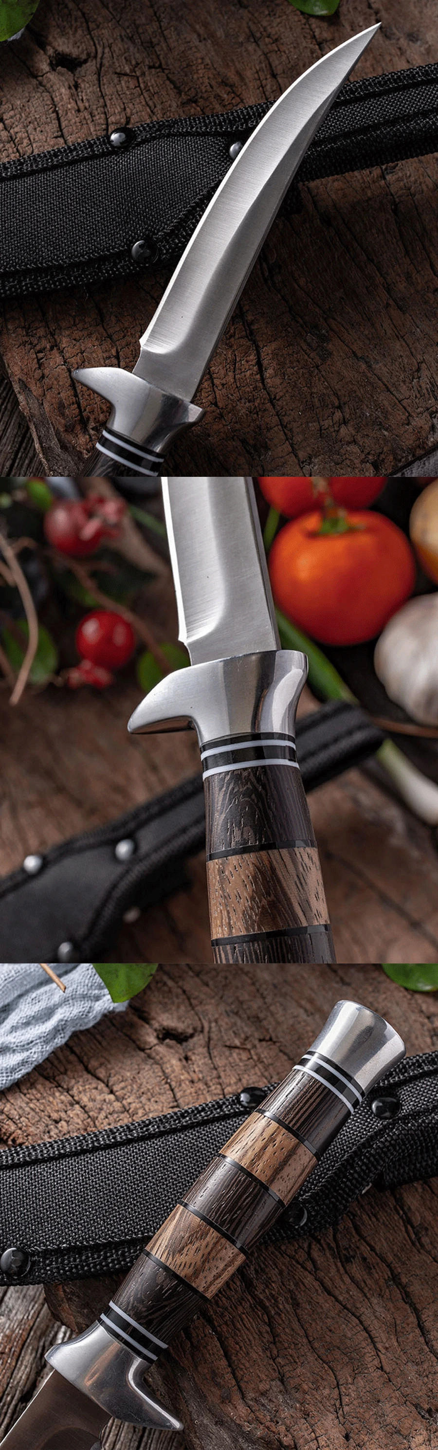 Description Picture 5 of itemSashime Knife Fish Filleting Knife Wood Handle High Stainless Steel Kitchen Knives Meat Cleaver Butcher Knife Chef Slicing Tools