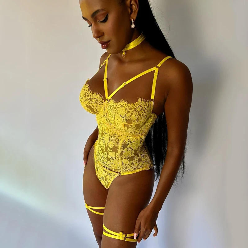 Description Picture 4 of itemMUZISKAT 2024New Steel Ring Gathered Sexy Lace Shapewear Separates Underwear Leg Ring Five-piece Set