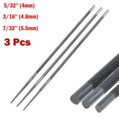 3Pcs/lot Round Chainsaw Saw Chain Files 20cm Long Sharpening Chainsaw Chains 4mm,4.8mm,5.5mm Chainsaw Round Files Grinding Tools