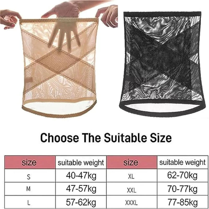Description Picture 2 of itemCross Mesh Girdle for Waist Shaping Women Crossover Abdominal Shaping Bandage Band Invisible Elasticity Waist Slimming Girdle