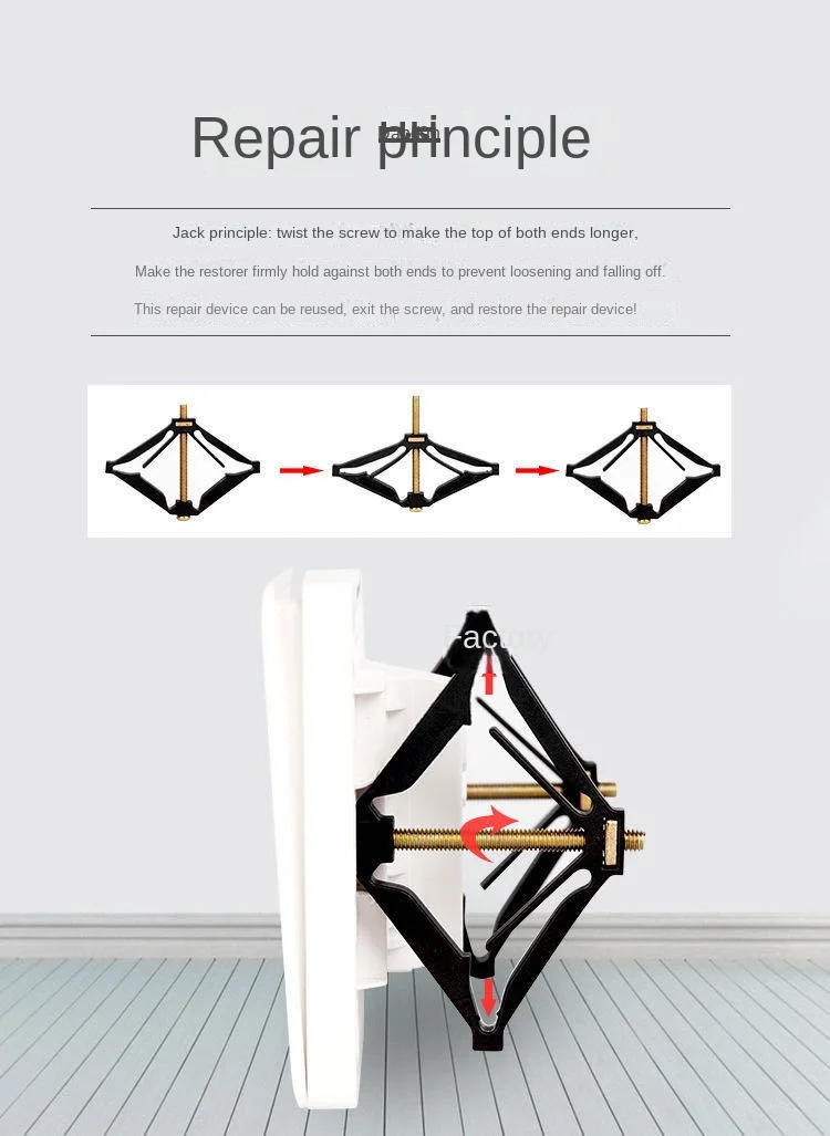 Description Picture 2 of item10PCS 86mm Cassette Repairer Dark Box Repair Screw Plug Switch Old Socket Boxes Replacement Fixed Wall Repair Box Support Rod