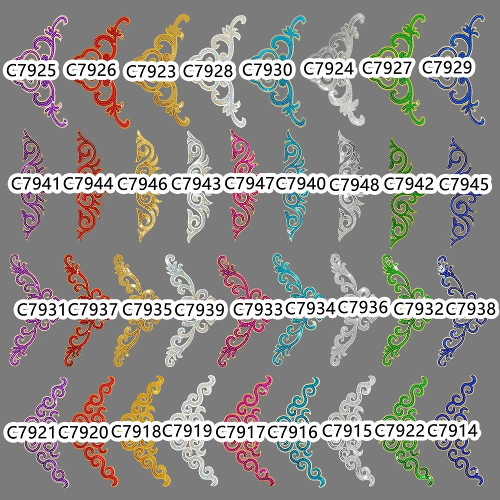 Description Picture 3 of itemSequin embroidery Hollowing out pattern Hot melt adhesive ironing sewing decorate collocation accessory patches for clothing