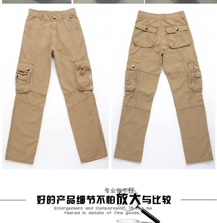 Description Picture 6 of itemBrand Mens Military Cargo Multi-pockets Baggy Men Pants Casual Trousers Overalls Army Pants Cargo Pants High Quality
