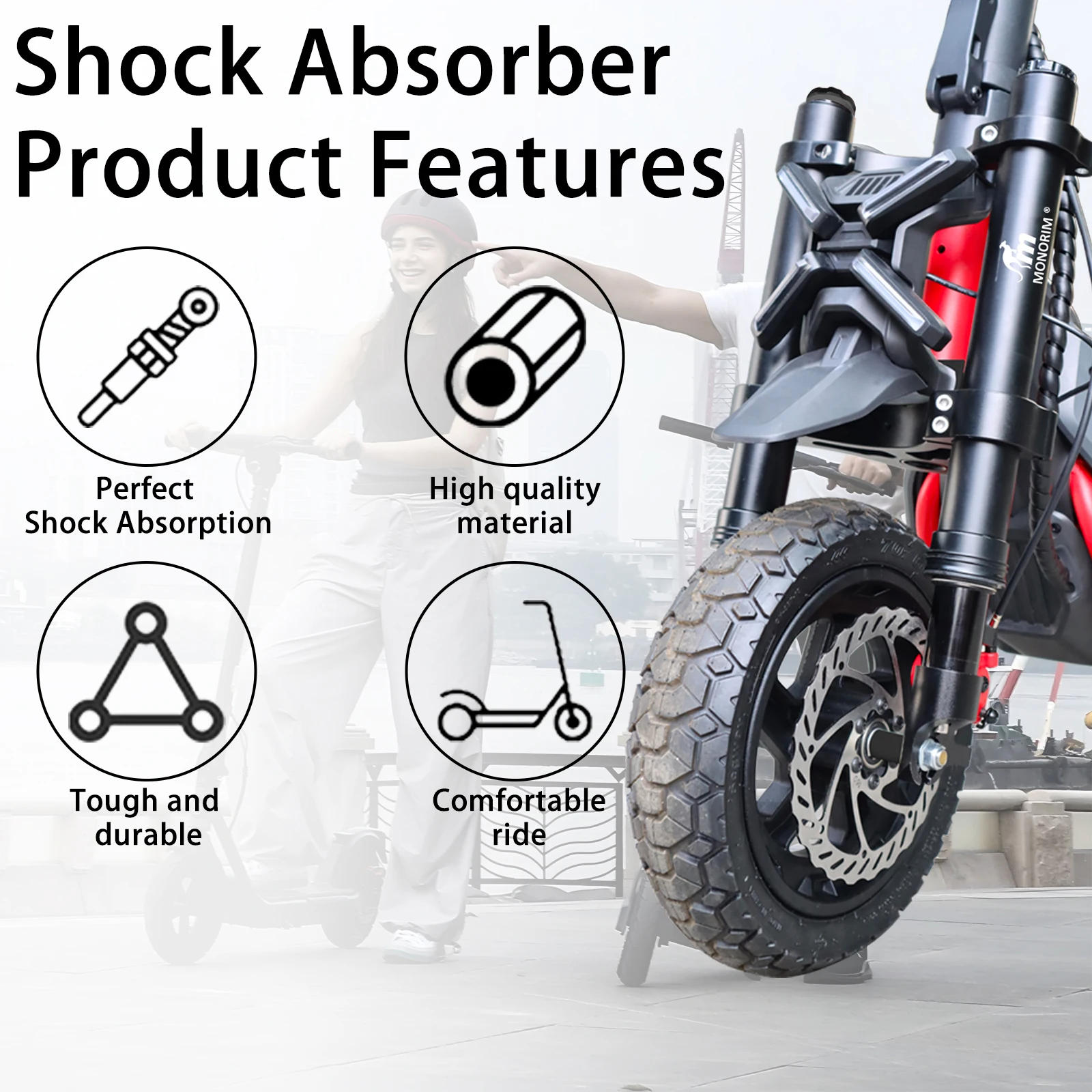 Description Picture 5 of itemMonorim Front Fork Modifited Suspension sets for Segway Ninebot ZT3/Pro Electric Scooter Air Adjust Absorber Shock Parts