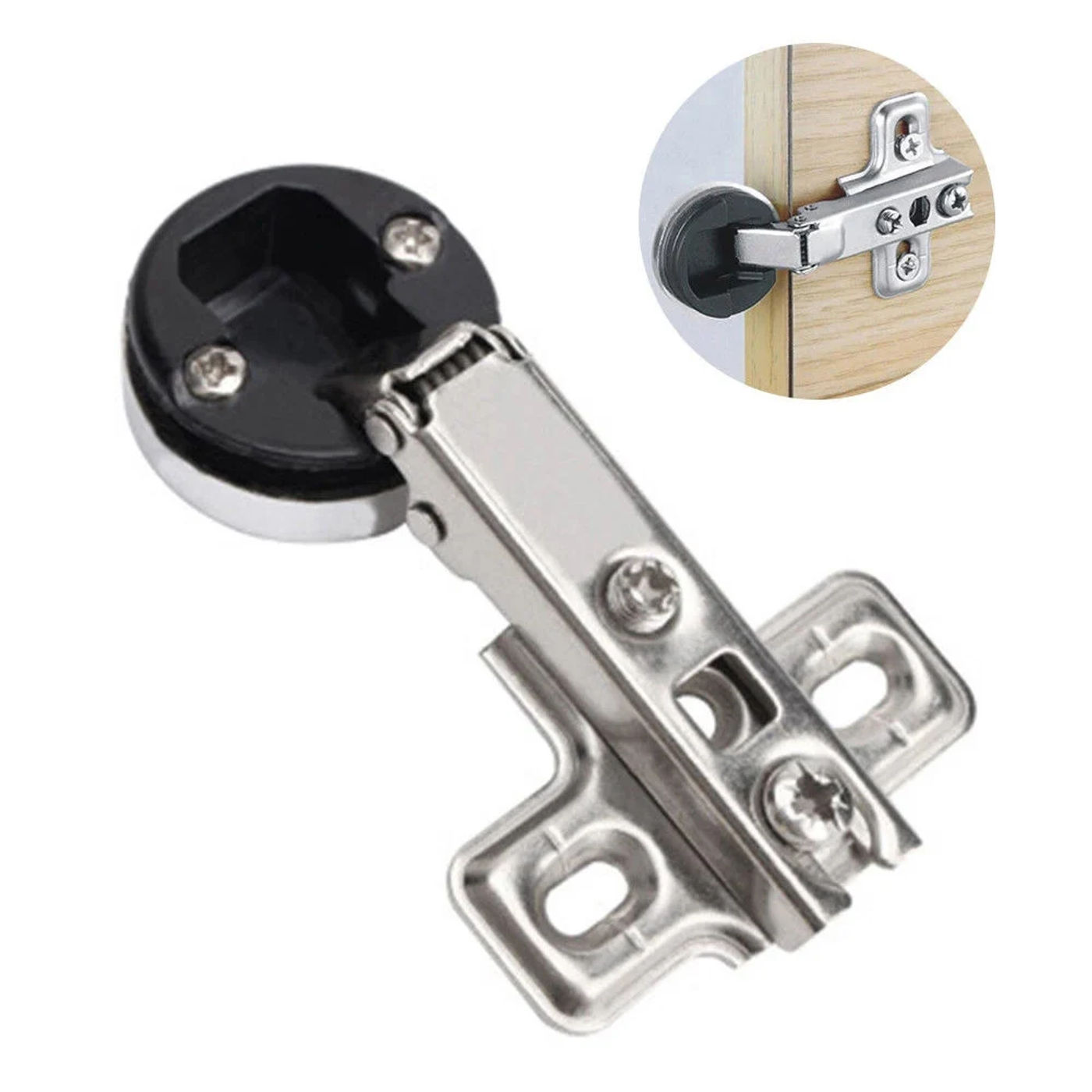 Description Picture 2 of itemCabinet Door Hinge 26mm Glass Door Hinge Furniture Hardware Built To Last High-quality Plastic Precision Crafted