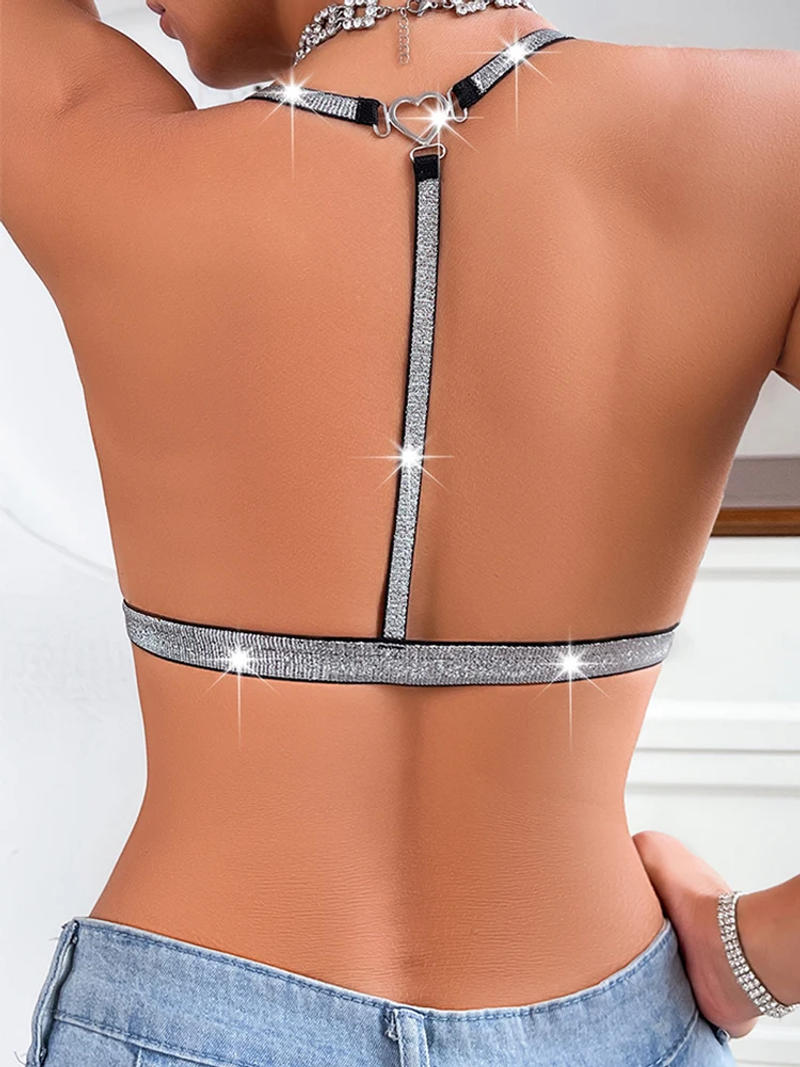 Description Picture 5 of itemSexy Backless Women Bras Party Underwear Fashion Female Lingerie Breathable Camisole Removable Bra Front Button Women's Lingerie