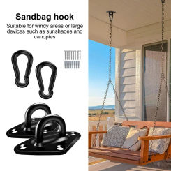 Triangle Shade Sail Installation Stainless Steel Expansion Screws Stainless Steel Heavy Duty Sandbag Hook Set for Outdoor Sun