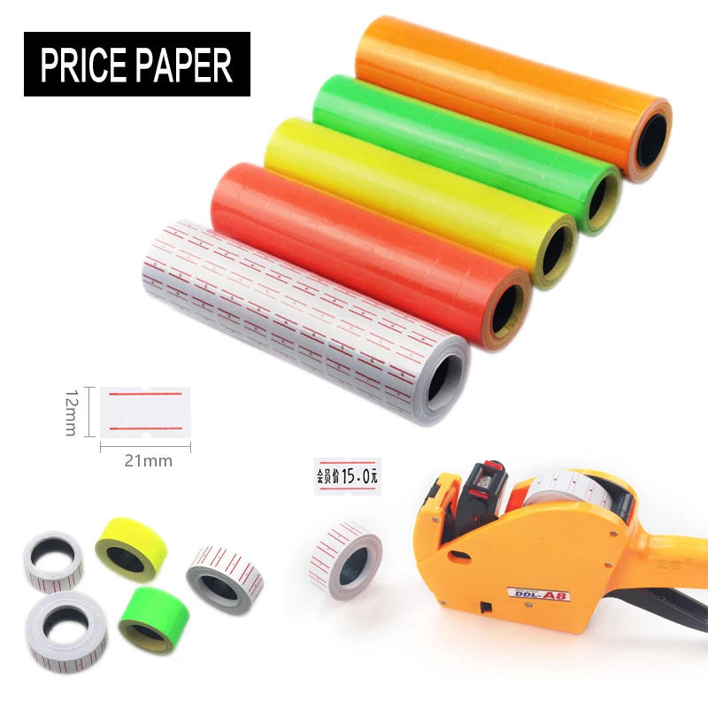 Description Picture 6 of item10 Rolls Price Label Single Line Price Label Tag Mark for MX-5500 Price Gun Labeller White 21mmX12mm Suitable for grocery