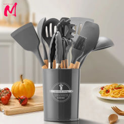 Silicone Kitchen Utensil  Set Non-toxic cooking baking kitchen tools silicone shovel spoon scraper brush spade whisk turner