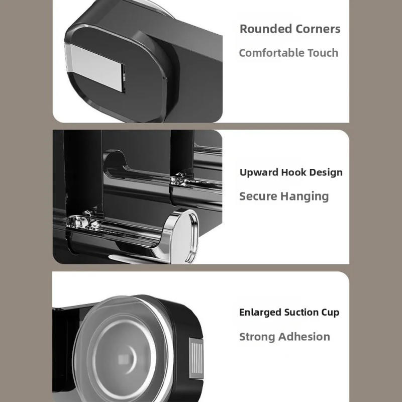 Description Picture 6 of itemSuction Cup Bathroom Storage Hook Detachable Waterproof Foldable Wall Row Hook Moisture-proof Heavy Duty Towels Robe Hook