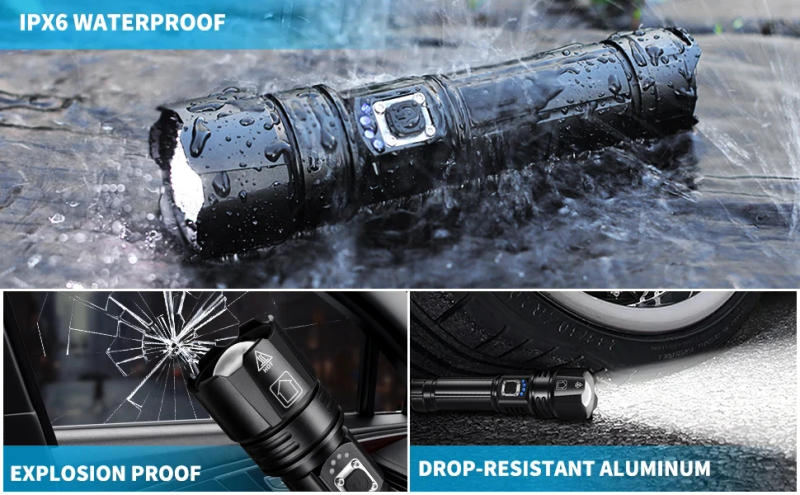 Description Picture 4 of itemMost Powerful LED Flashlight Rechargeable Torch Lighting 3000M Tactical Lantern Ultra Powerful Flashlight With Usb Charging