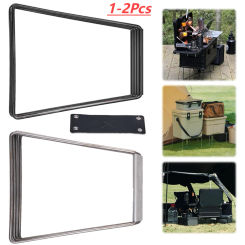 1-2 PCS Camping Foldable Cooler Box Stand Container Holder Shelf Picnic Fishing Supply Holder Folding Stand Ice Box bracket