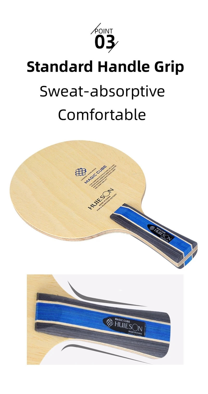 Description Picture 6 of itemHuieson Magic Cube Table Tennis Blade 5 Plywood+2 Ply Inner Carbon Fiber Ping Pong Paddle Racket DIY Accessories