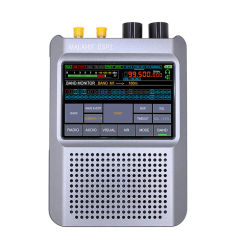 DSP2 SDR Malachite Radio Receiver 10kHz-380MHz 404MHz-2GHz Radio Speaker 5000mAh Battery Adjustable Filter 3.5-inch Touch LCD