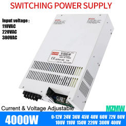 4000W Switching Power Supply AC/DC 24V 36V 48V 60V 72V 300V 110VAC/220VAC/380VAC Lighting Transformer High Power Adjustable SMPS