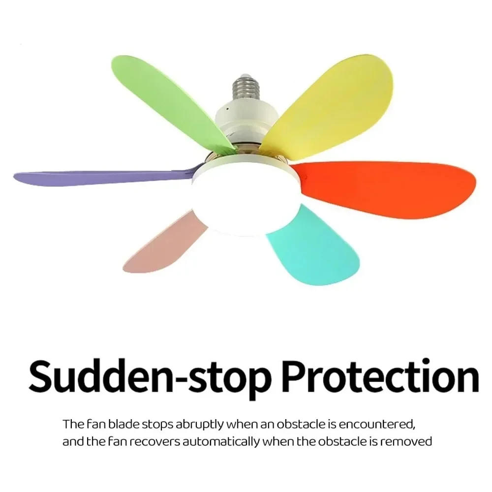 Description Picture 5 of itemModern Wind 6 ABS Blades 16 Inches LED Fan Light Bedroom Living Room Decoration Ceiling Flower Fan Light 30W/40W