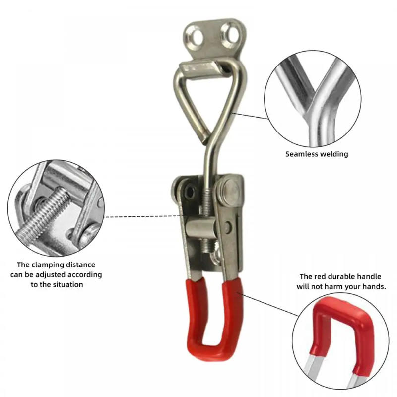 Description Picture 6 of itemAdjustable Cabinet Boxes Lever Handle Lock Hasp Toggle Catch Toggle Clamp For Sliding Door Furniture Hardware