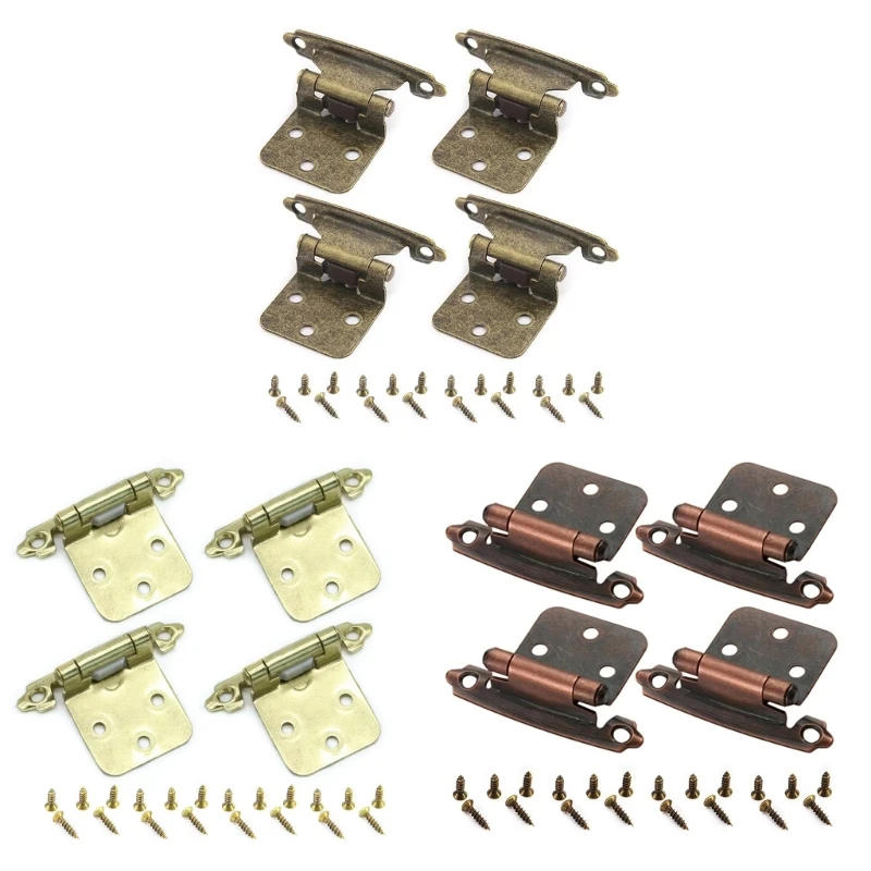 Description Picture 2 of item2024 New 4Pcs Self Closing Cabinet Hinges Semi Concealed Kitchen Cabinet Hinges Antique Furniture Hardware Easy to Install
