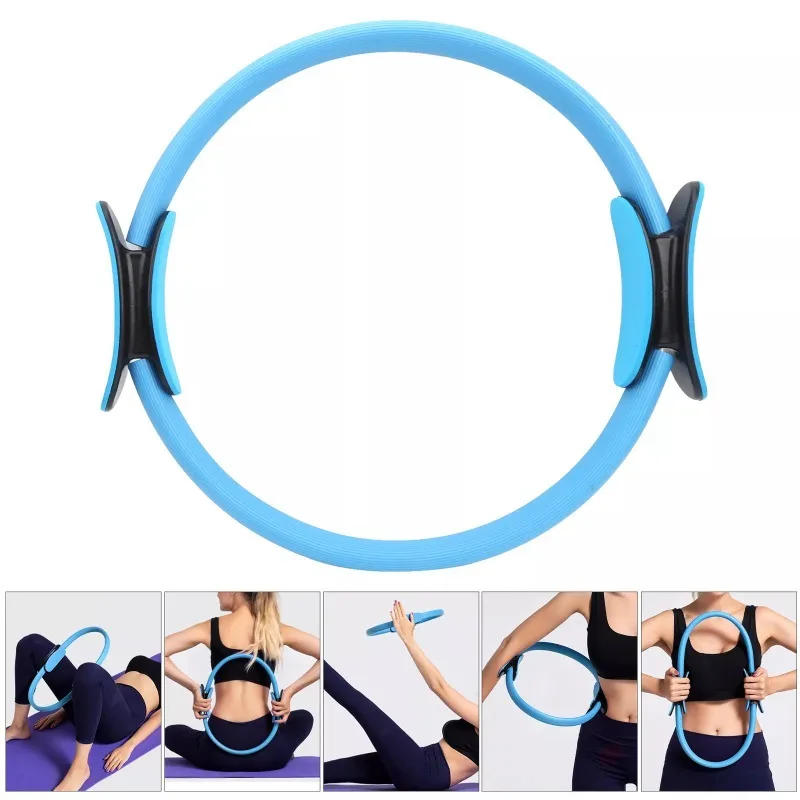 Description Picture 3 of itemWomen Yoga Pilates Circles Home Gym Equipments Yoga Pilates Accessories Fitness Hoop Inner Thigh Exerciser Yoga Wheel Sports