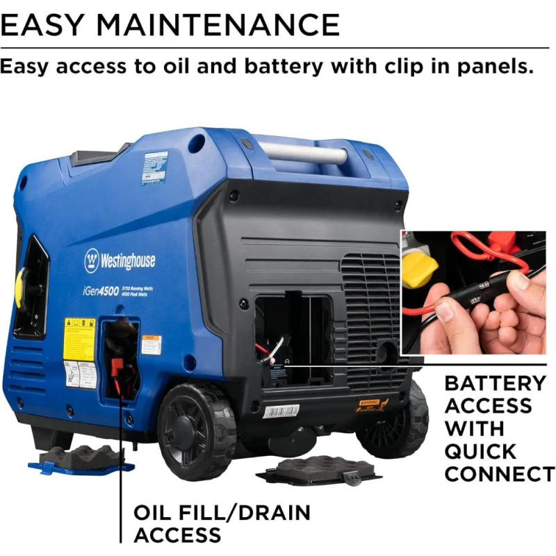 Description Picture 6 of item4500 Peak Watt Super Quiet Portable Inverter Generator, Remote Electric Start with Auto Choke, Gas Powered