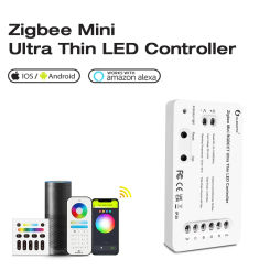 TUYA Zigbee 3.0 Mini RGBCCT RGBW CCT DIM LED Controller DC 5V 12V 24V Smart Dimmer With 6 Zone RF 2.4G Remote Frequency Adjusta