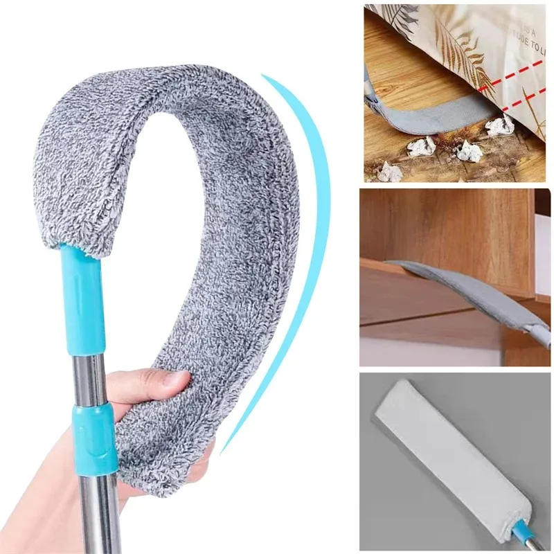 Description Picture 4 of itemLong Handle Dust Mops Floor Ceiling Cleaning Mops Bed Bottom Dust Cleaner Sofa Dust Removal Brush Household Cleaning Tool