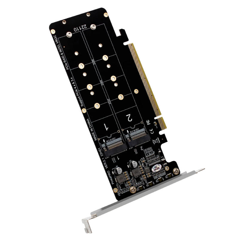 Description Picture 5 of itemPCIe to M2 Riser Card for NVME M.2 M-Key 2240 2260 2280 22110 SSD 2U PCI-E Expansion Card 4-Bay RAID PCI Express Adapter