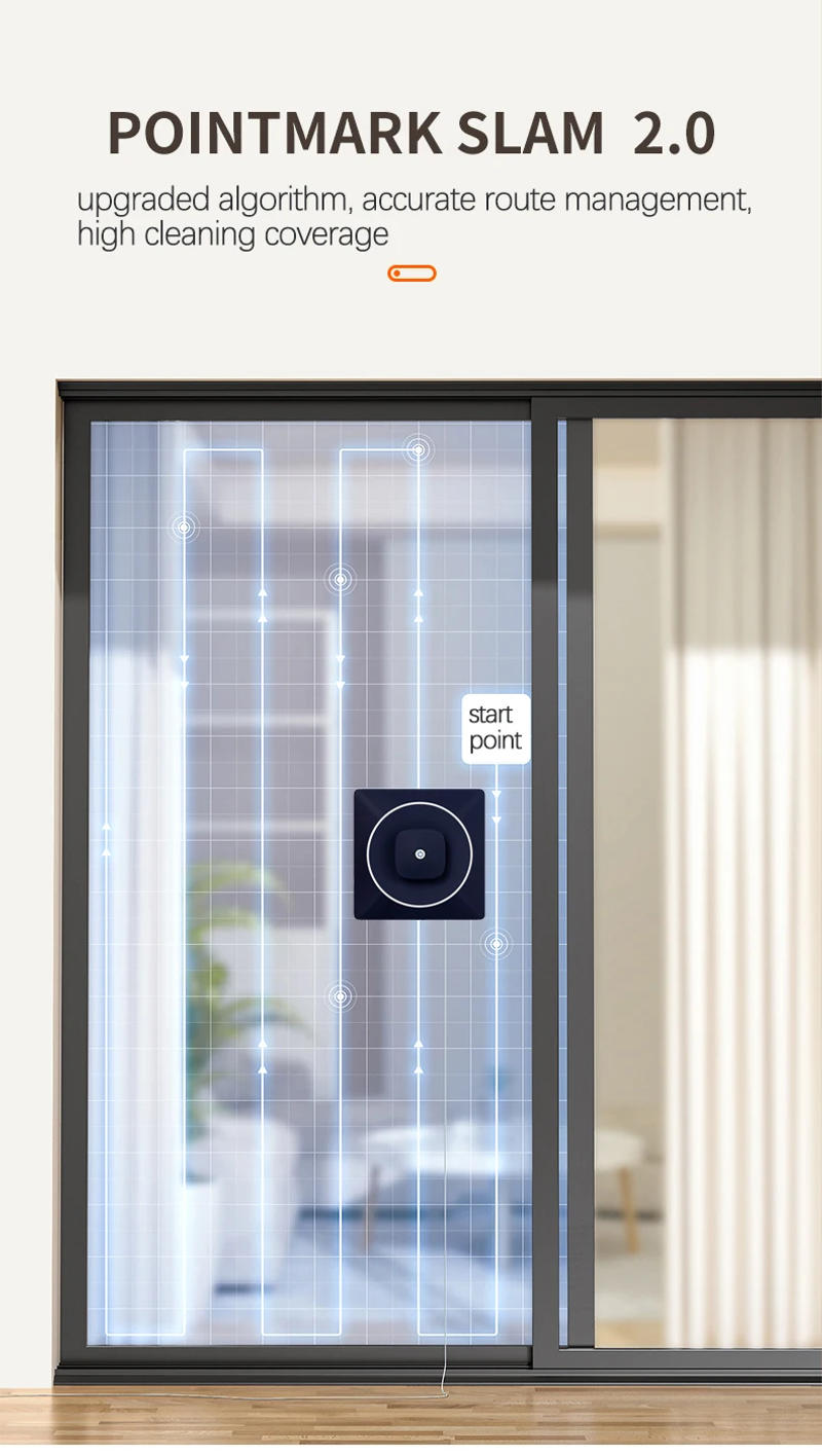 Description Picture 3 of itemSquare Window Cleaner Robot Spray Water Anti-Falling For High-Rise Outdoor Glass Cleaning Remote Control Electric Window Washer