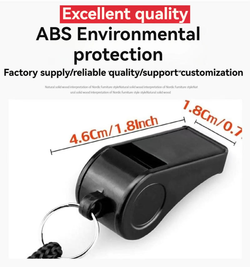Description Picture 3 of itemHigh Quality Black Whistle Referee Game Halter Whistle Outdoor Travel Hiking Whistle Suitable for Basketball Volleyball Games