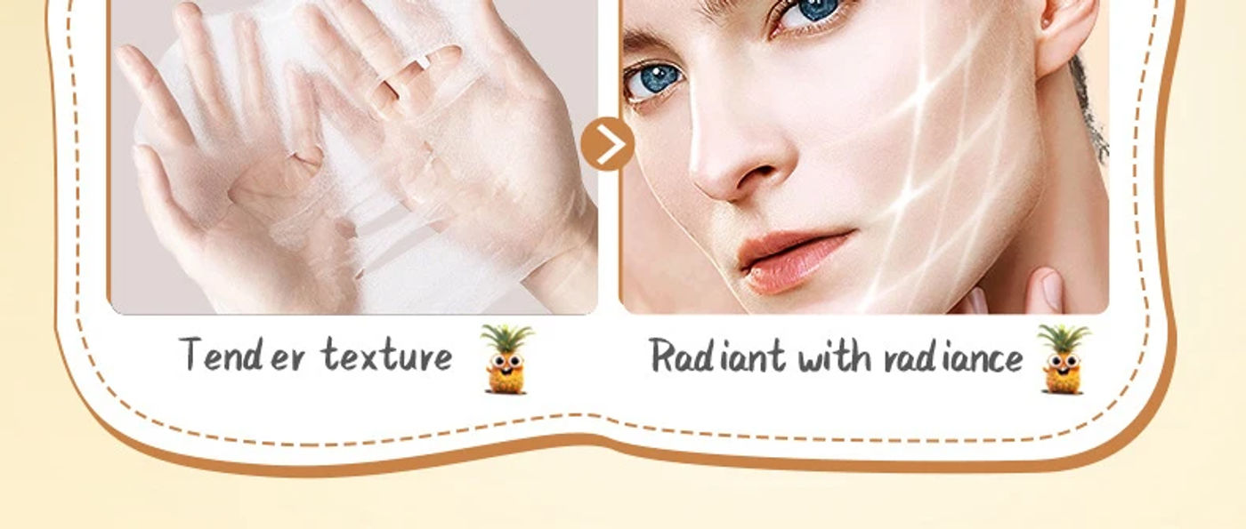Description Picture 6 of item8pcs SADOER Fresh Fruits Face Mask Anti Wrinkle skincare Moisturizing Brightening Firming Hydrating Facial Masks Skin Care