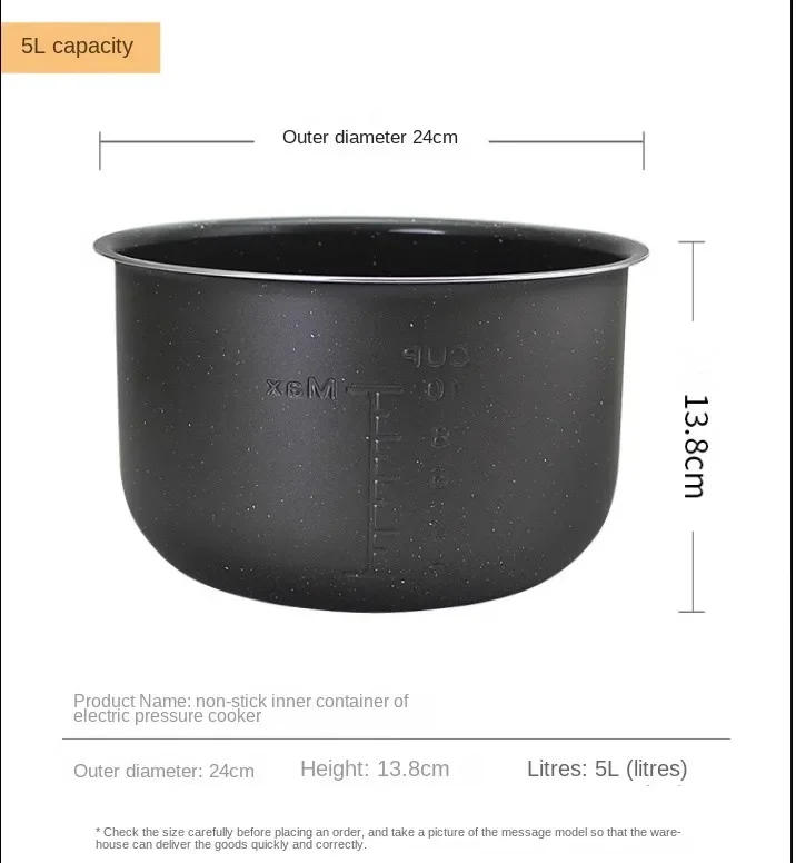 Description Picture 3 of itemMultifunctional cookware bowl 5 liter medical stone liner universal