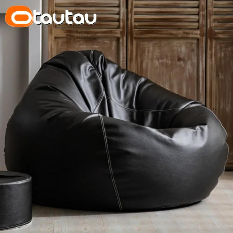 Description Picture 3 of itemOTAUTAU Filled 70cm Faux Leather Bean Bag Sofas with Filler Comfy Beanbag Sofa Puff Floor Seat Chaise Lounge Pouf Chair DD004