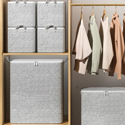 30L/110L/150L/220L Foldable Clothes Storage Bags Wardrobe Storage Box Non-woven Fabric for Blanket Comforter Clothing Bedding