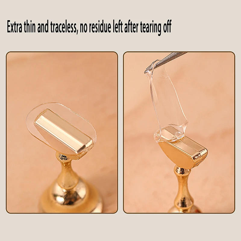 Description Picture 3 of item100Pcs Nail Double-side Adhesive Tape For False Nails Display Stand Tools Manicure Adhesive Strip Traceless And Transparent