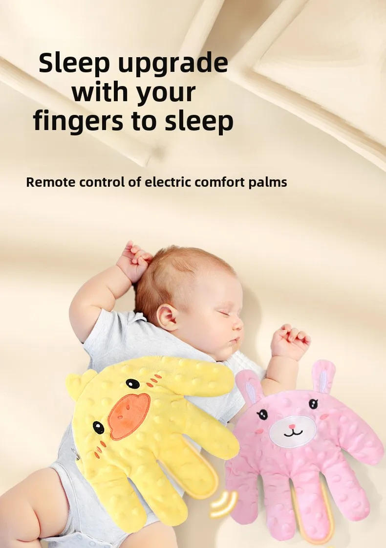 Description Picture 2 of itemBaby  Electric Soothing Palm Sleep Pillow Newborn Heated Remote Control Simulated Palm Slapping Sleep Pad Baby Care Accessories