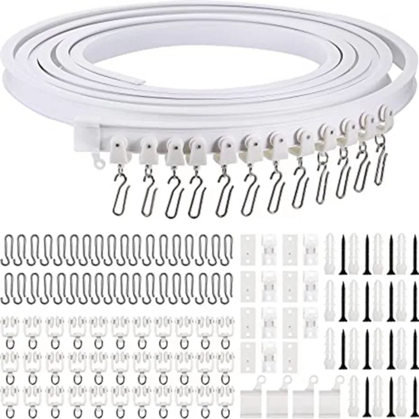 Description Picture 2 of itemCurtain Track Silencer Modern Style Curtains Curtain Rail Plastic Visible Track