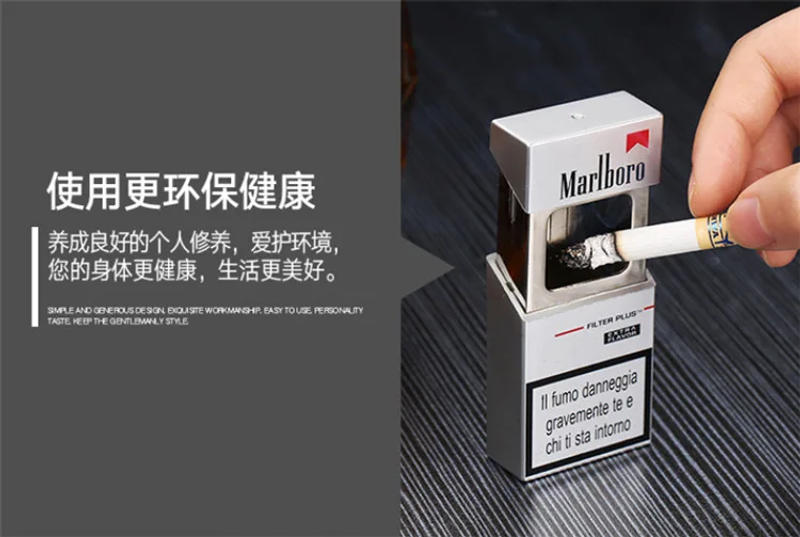 Description Picture 5 of itemNew 1PC Portable Ashtray Stainless Steel Pocket Ashtray Mini Ashtray with Lid Cigaretbe