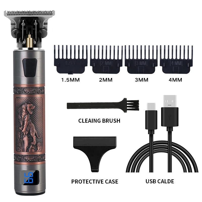 Description Picture 6 of itemProfessional Hair Clippers Men Electric Hair And Beard Trimmer Digital Display Rechargeable Cordless Hair Cutting
