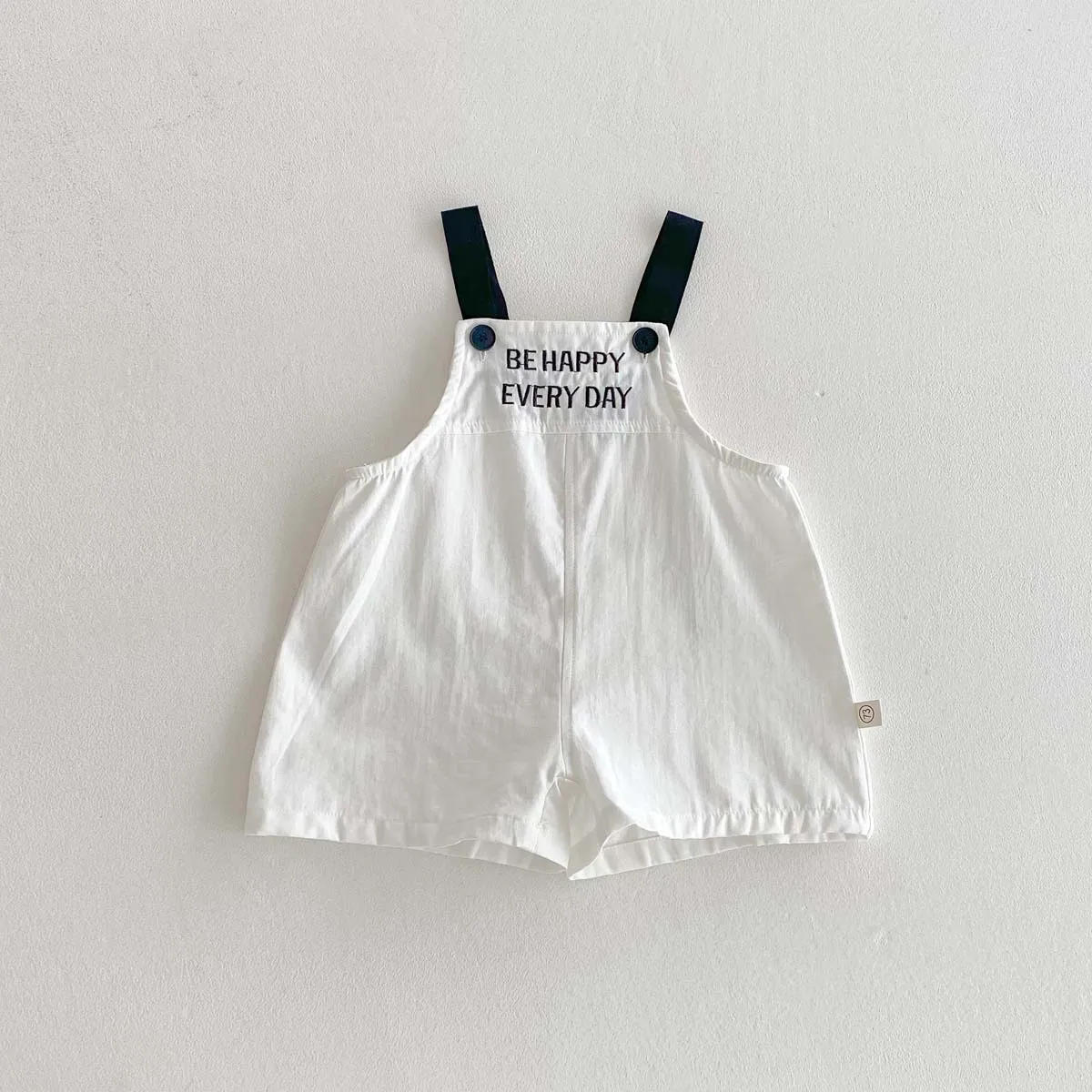 Description Picture 6 of itemChildren's vest set Korean version letter embroidered overalls summer new striped sleeveless top outdoor two-piece set