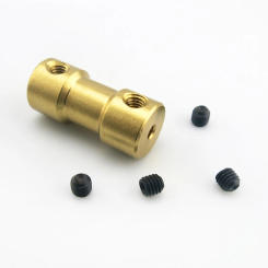 1Pcs Brass Rigid Shaft Coupler Bore 2/2.3/3/3.175/4/5/6mm Motor Coupling Connector DIY Vehicle Ship Aircraft Model Parts