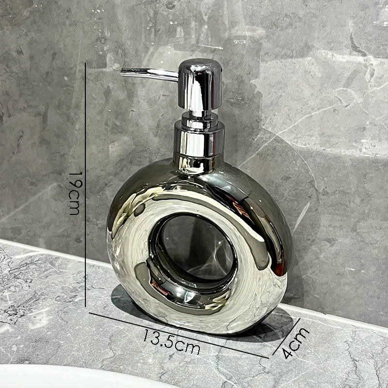 Description Picture 3 of itemCreative Doughnut Lotion Bottle Triangle Lotion Bottle Ceramic Soap Dispenser Shampoo Bottle Bath Gel Bottles Bathroom Supplies