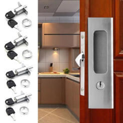 23/32mm Cam Cylinder Lock Useful Hardware Furniture Tongue Door Bolt Latch with Key Drawer Lock Sliding Door