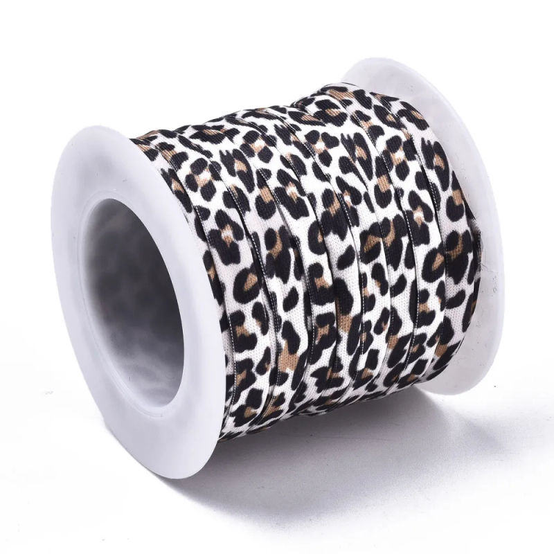 Description Picture 2 of itemFlat Polyester Elastic Cord, Webbing Garment Sewing Accessories, Tan, 5mm, about 3.28 yards(3m)/roll