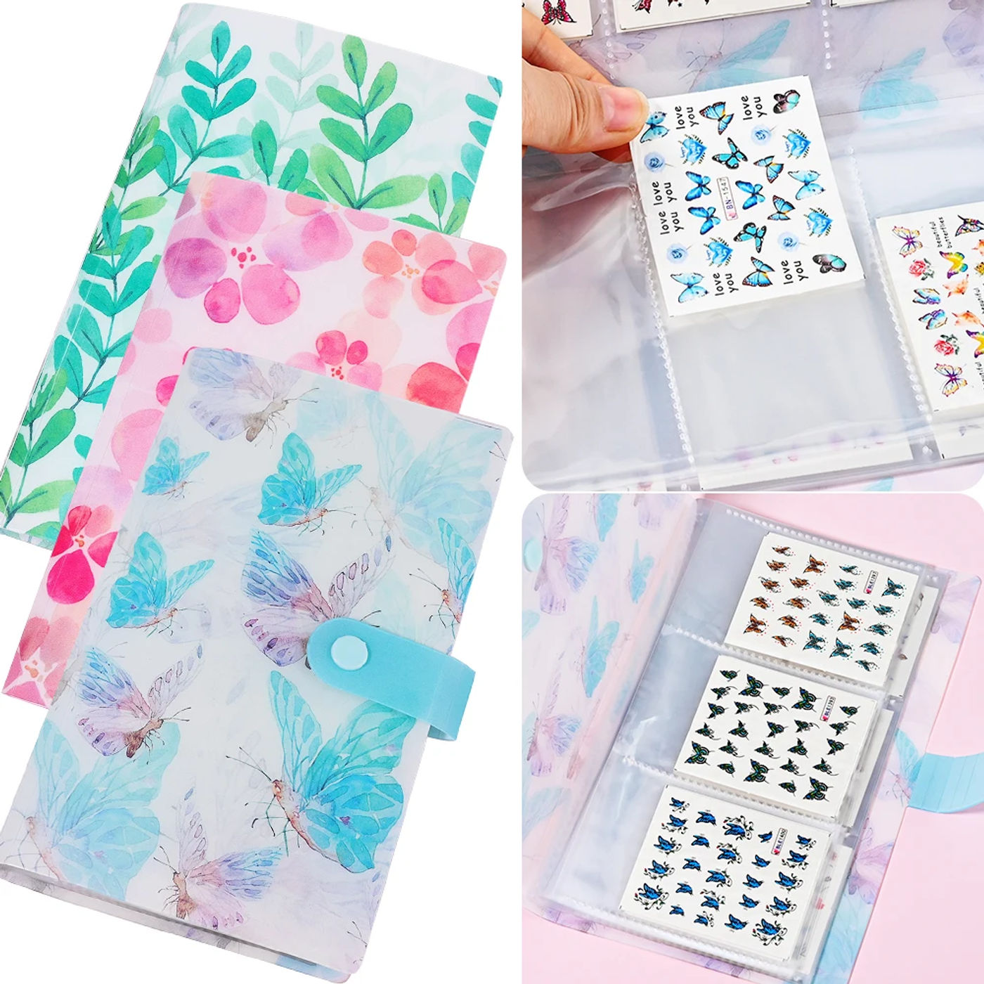 Description Picture 2 of item80 Slots Stickers Storage Book for Nail Art Empty Album Decals Collecting Organizer Holder Display Notebook Manicure Tools