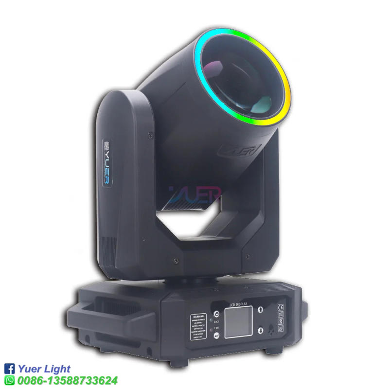 Description Picture 4 of itemYUER 200W LED Moving Head Light With LED aperture Beam DJ Lights 18 Prism DMX512 For Disco Party Club Show Stage Effects Lamp