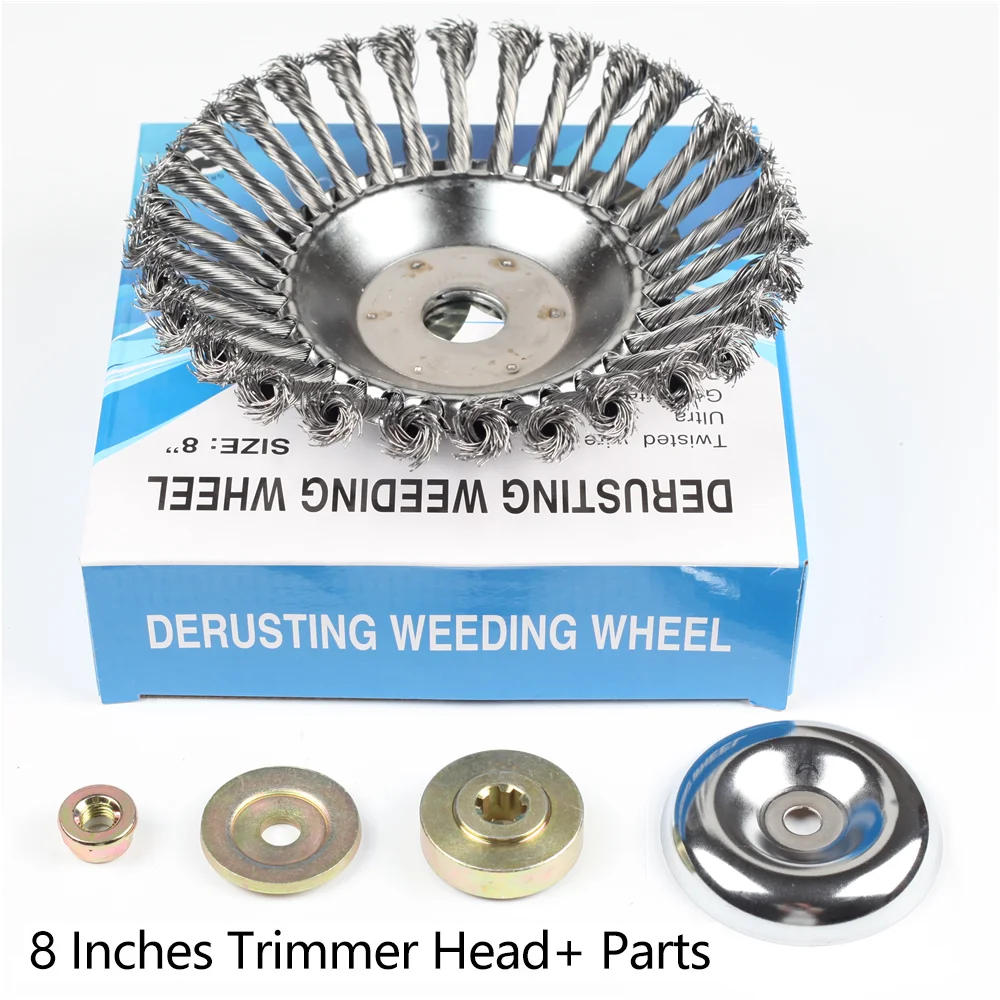 Description Picture 6 of item6/8 Inches Lawnmover Brushcutter Wire Steel Grass Trimmer Head Weed Cutting Dust Removal Garden Power Tool for Lawn Mover Kits