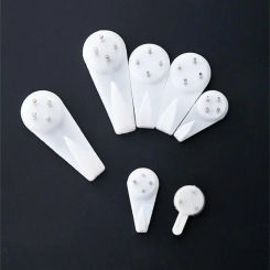 Wall Nail Hook Small Steel Nail Traceless Invisible Reusable Grooved Hook Photo Frame Accessories Strong Bearing Capacity
