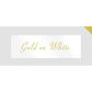 gold on white